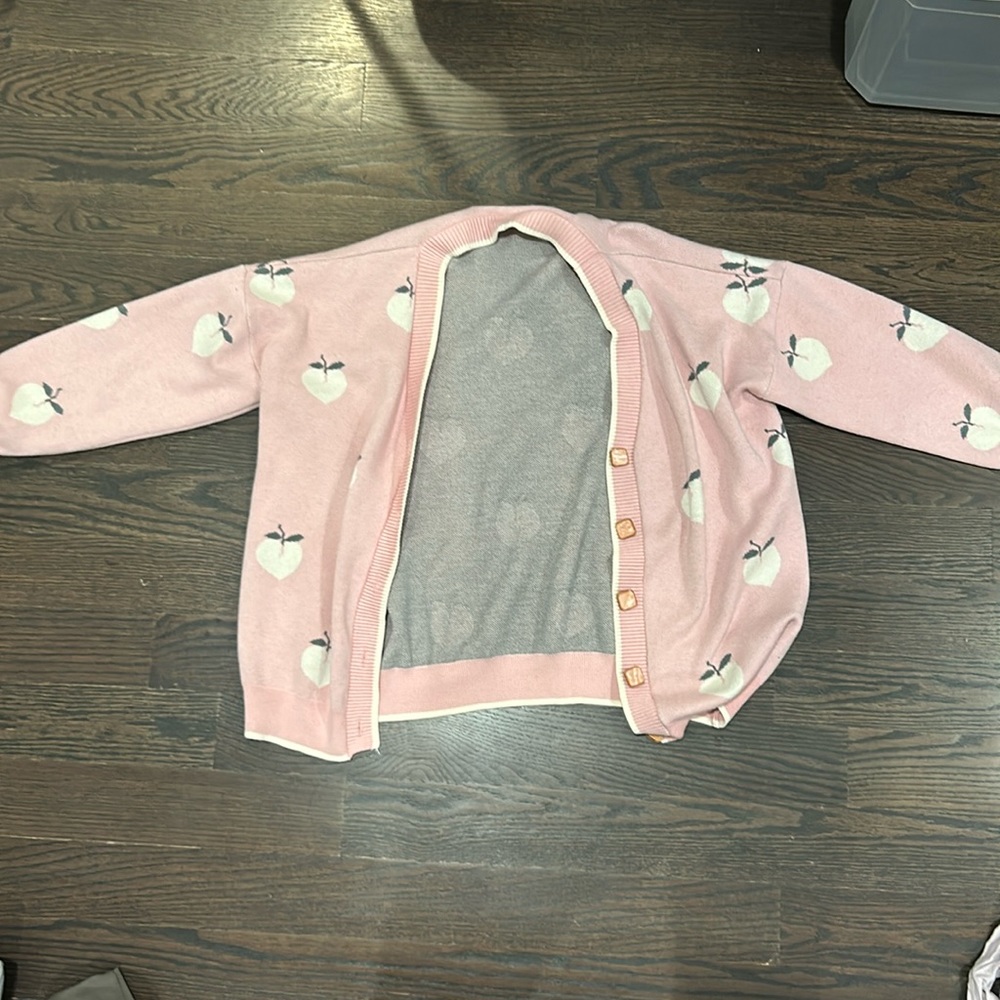 One size, pink peach cardigan